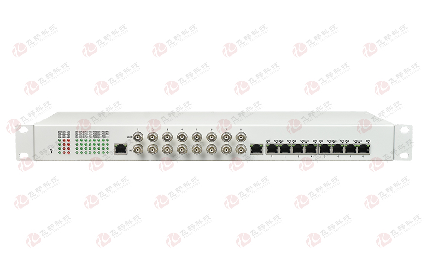 飛暢科技-32路電話+8E1+8FE物理隔離（1+1光備份，19英寸）電話光端機